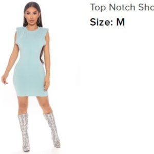 Fashion Nova Shoulder Pad Mini Dress